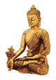 Decorative Lord Buddha Idol Medicine Pose - (Brass Height 8")