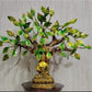 Metal Buddha Banyan Tree Decorative Showpiece Buddha Tree Home Decor Office Table Item Multicolour Height 22 Inches