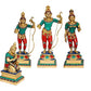 Brass Lord Ram Darbar Decorative Idol Statue - (Brass, Height 24")