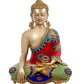 Buddha in Dyan Mudra Idol - (Brass, Height 16")