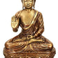 Brass Dhramchakra Buddha Statue, Height 6" I Home Decor