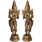 Brass Pair of Deepalakshmi Statues, Height 43.6 inches I Home Decor