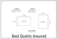 Poster size guide: 12"x18" with print area 300 GSM paper