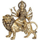 Maa Durga Standing On Lion Decorative Idol Statue - (Brass, Height 28")