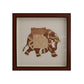 Wooden Art Work Rajasthani Wall Art Elephant Frame Wall Decor 8 x 8 Inch