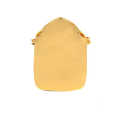 Gold-tone gau box side/back with arched top and small loop handles