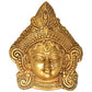 Maa Durga Decorative Wall Hanging Mask Statue - (Brass, Height 7")