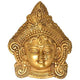 Maa Durga Decorative Wall Hanging Mask Statue - (Brass, Height 7")