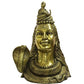 Brass Large Shiva Bust Representing Him as Gangadhara Statue, Height 27 inches I Home Decor