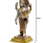 Dhanvantari The Physician of The Gods Holding The Vase of Immortality and Herbs Brass Statue Height 8 Inches