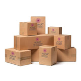 AONA carton boxes stacked for Krishna brass idol statue packaging