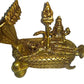 Anantha Padmanabha Idol (Anantha shayanem), Shri Lakshmi Narayan Idol, Maha Vishnu Padmanabhaswamy Brass Statue - 12.8 cm Height, 15.5 cm Length,Golden Color