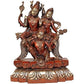 Lord Vishnu with Maa Lakshmi On Garuda Dev Decorative Idol - (Brass, Height 12")