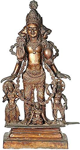 Brass Vaikuntha Vishnu Statue, Height 26 inches I Home Decor