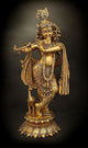 AONA Brass Lord Krishna Playing Flute Idol 
