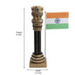 Decorative Ashoka Stambh Emblem with India Flag Home Office Desk