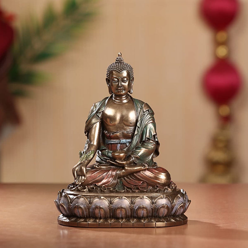 Resin Lord Buddha Figurine (Height: 6 inches)