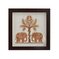 Wooden Art Work 2 Elephant With Tree Frame Wall Decor 8 x 8 Inch