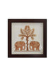 Wooden Art Work 2 Elephant With Tree Frame Wall Decor 8 x 8 Inch