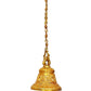 Ganesha Solid Bell with Deep Sound Antique Style Home Decor for Wall Door Mandir Temple Brass (Height: 37 Inch)