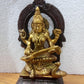 Brass Maa Saraswati Idol Maa Saraswati Religious Statue Height 7 Inch