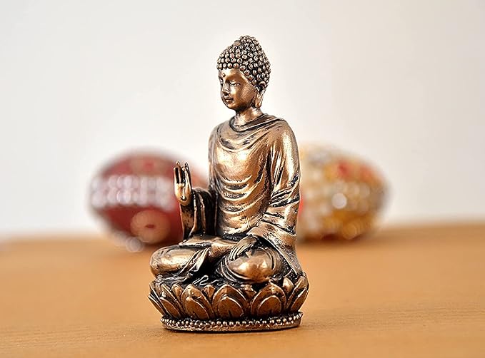 Resin Buddha Statue Idol for Car Dashboard, 7.6  inch Craft Detail