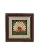 Wooden Art Work Dancing Peacock Frame Wall Decor 8 x 8 Inch