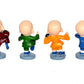 Resin Little Monk Figurines Kungfu Monks Statue for Table Decor Living Room Home Car Dashboard (Height: 3 Inch)