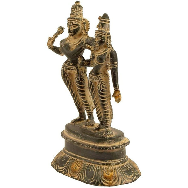 Brass Shiva-Parvati, Height: 5.5 Inch