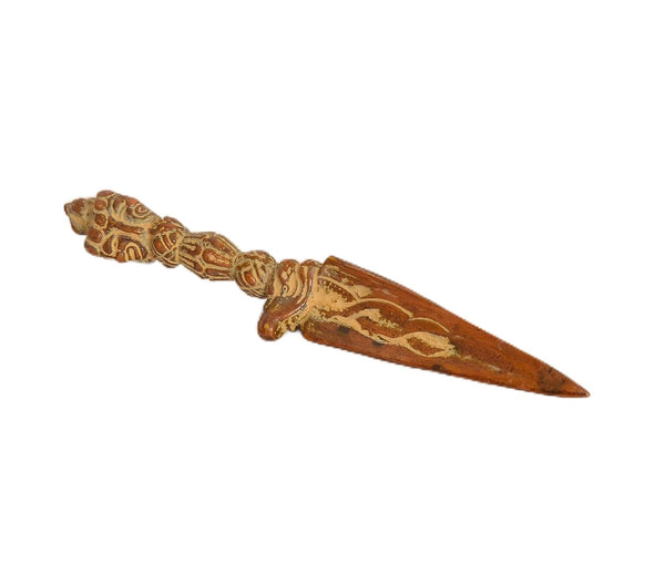 Brass Tibetan Handmade Dorje Vajra Furba Phurpa Dagger Adjustable Pendants (Height: 5 inch) Mandir Setting