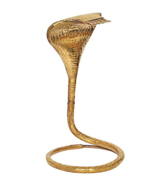 Brass Naag for Shivling idol (Height : 22 Inch) Study Setting