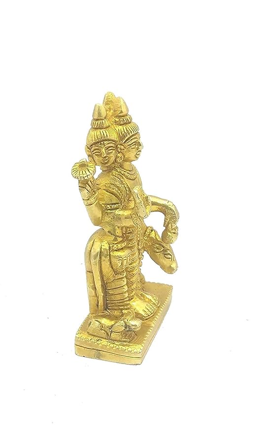 Brass Idol Dattatreya Bhagwan Idol Statue for Home Decor Height 4.5 Inch