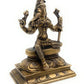 Handmade Goddess MEENAKSHI Amman Parvati with Parrot Golden Brass Statue (Height: 5 Inches)