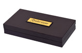 Gold-plated photo frame gift box lid with embossed Shubh Labh text plate
