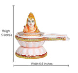 Resin Shiva Shivling figurine dimensions: height 5 in, width 6.5 in
