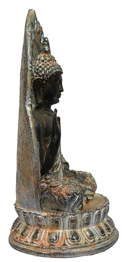 Buddha Idol Decorative Showpiece - 31 cm (Polyresin Multicolor)