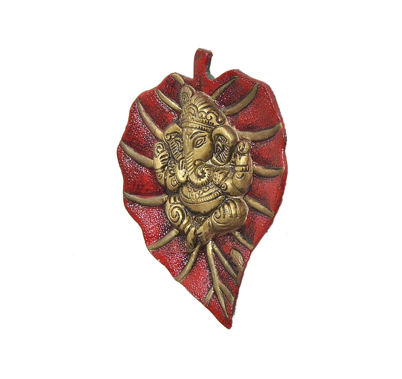 Metal Ganesha Wall Hanging (Height: 6.5 Inch)