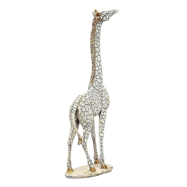 Polyresin Giraffe Animal Statue Giraffe Sculpture for Home Office Cafe Hotel Decor Decorative Gift Antique Gold Color Height 10 Inch