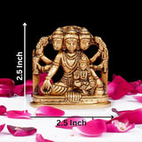 Brass Dattatreya-Laxmi idol, seated, height indicated as 2.5 inch