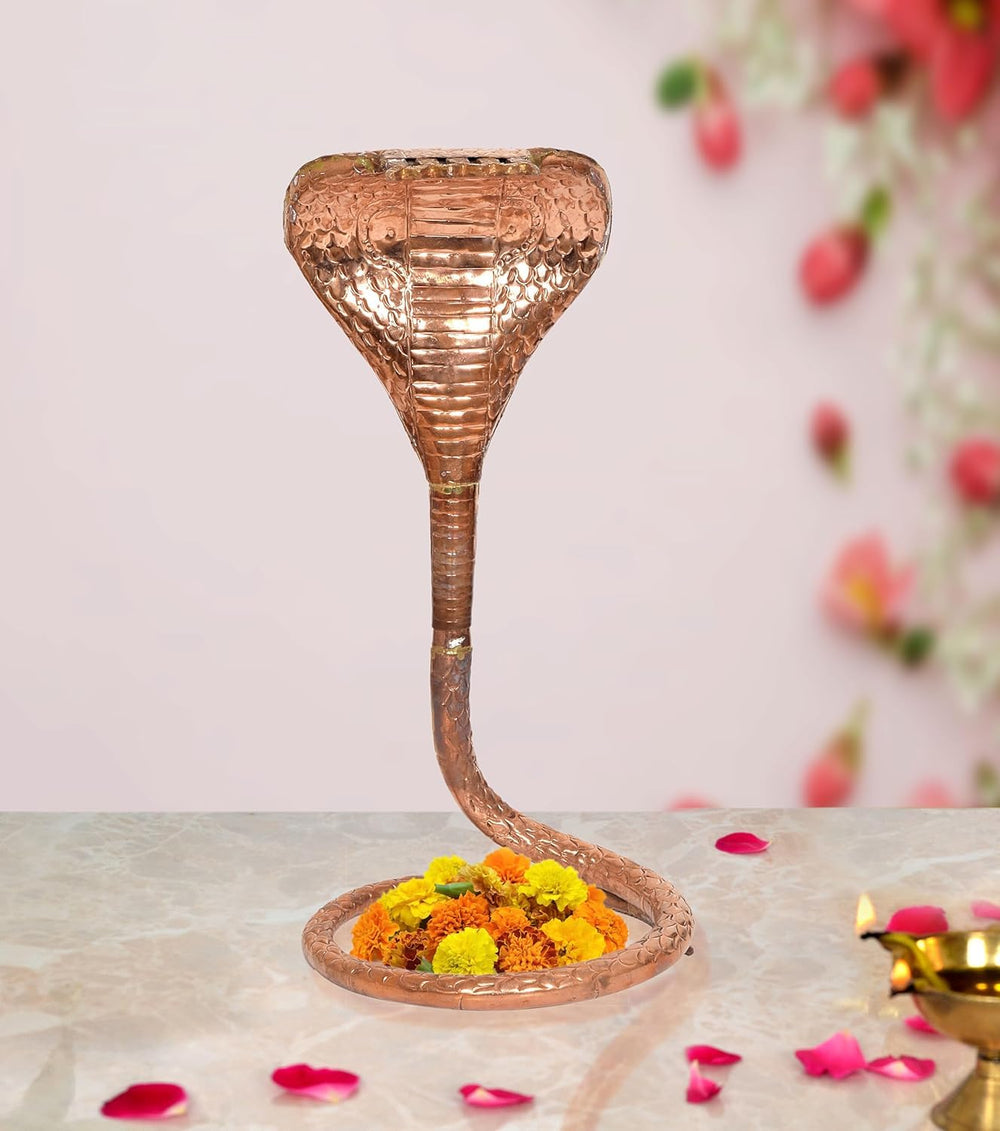 Copper Naag for Shivling Idol (Height : 19.5 Inch)