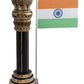 Decorative Ashoka Stambh Emblem with India Flag Home Office Desk