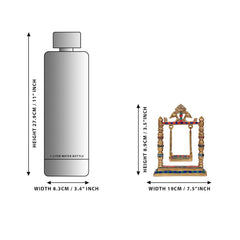 Brass swing size diagram showing height and width measurements