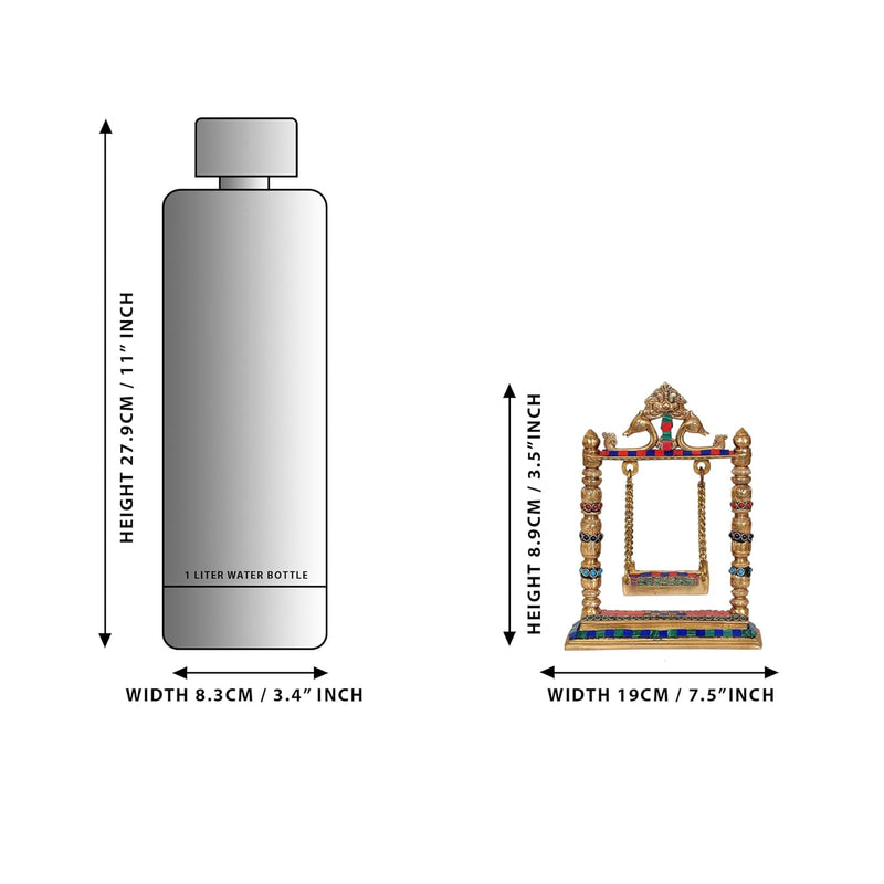 Brass Swing for Ladoo Gopal Idol (Height : 10 inches)