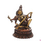 Brass India Goddess Saraswati 45.72cm X 30.48cm - Copper Orange Polish