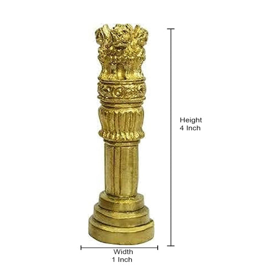 Brass Ashoka Pillar Table Top for Offices Height 4 Inch