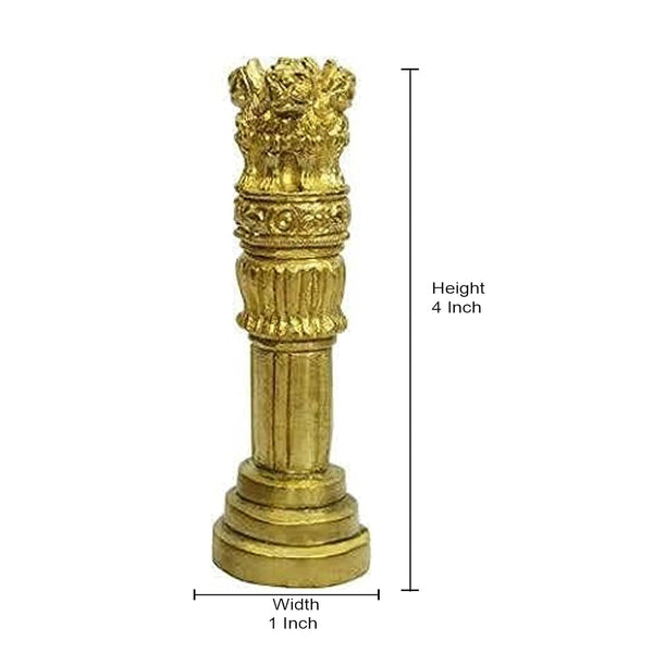 Brass Ashoka Pillar Table Top for Offices Height 4 Inch