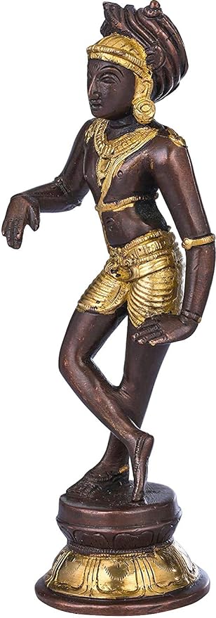 Brass Varishavahana Shiva, Height: 8.3 Inch Craft Detail