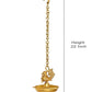 Brass Hanging Peacock Diya Deepak deepam Oil Diya Lamp for Diwali Pooja 22 inch