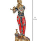 Brass Large Krishna Krishn Murti with Peacock Idol Statue for Home Office Shop, Height : 29 inch