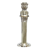 Lion-topped Ashoka Stambh showpiece, fluted column with polished round base